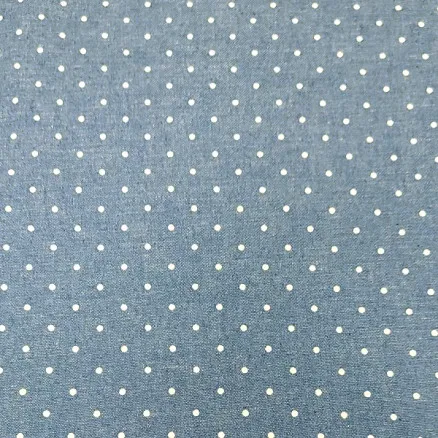 Denim-kangas 145cm 60 Pientä pilkkua Raitoja - 50cm