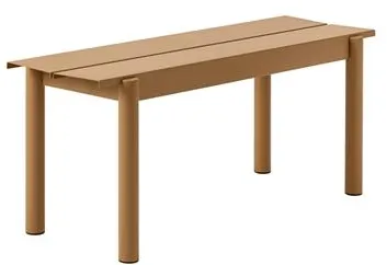 Muuto Linear Steel -penkki, poltettu oranssi, 110 x 34 cm