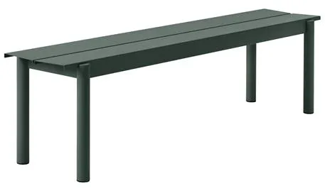 Muuto Linear Steel -penkki tummanvihreä 170 x 34 cm