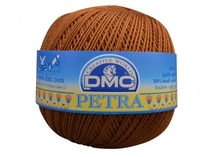 DMC Petra nro 8 Virkkauslanka Yksivärinen 5434 Kullanruskea