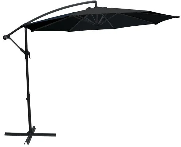 Riippuva aurinkovarjo musta 300 cm