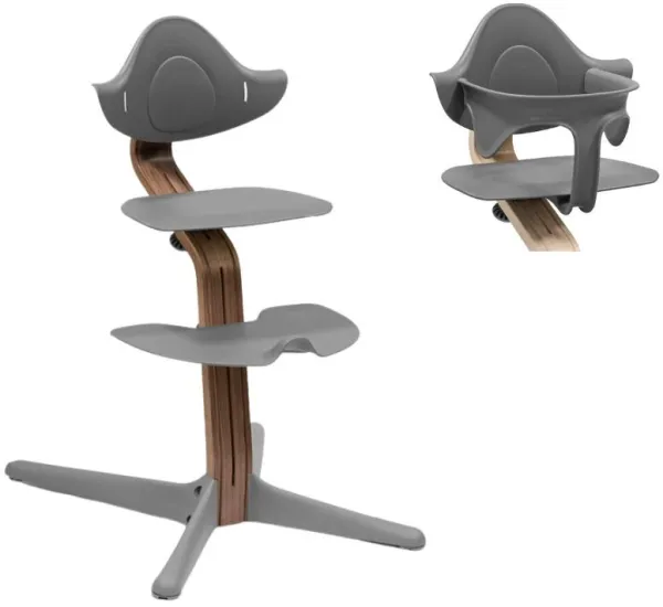 Syöttötuoli tammi - walnut grey, sisältää vauvasetin