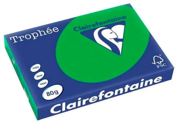 Q-connect Trophee kopiopaperi A3 80g vahva vihreä 500 arkkia