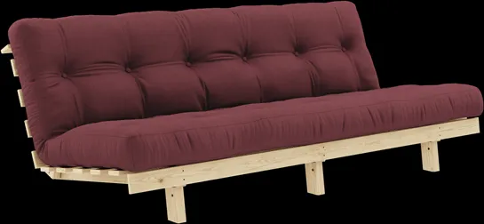 Karup Design Lean Vuodesohva Patjalla Alpha 130x200 Bordeaux/Raw