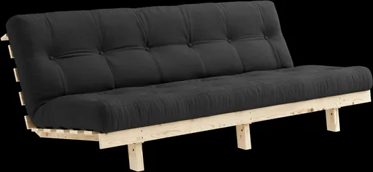Karup Design Lean -vuodesohva patjalla Alpha 130x200 Tummanharmaa/Raaka